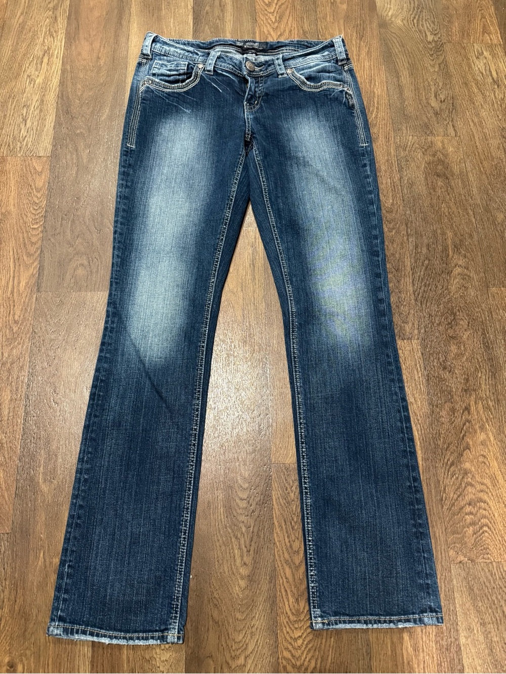 SILVER Aiko Baby Boot Jeans Size 30 Women’s Bootcut Dark Wash Stretch W30” L33” - Picture 2 of 8